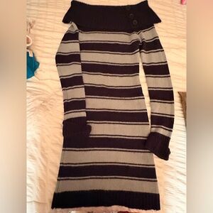 Derek Heart Black and Gray Sweater Dress